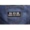 BOB Broken Old Biker Patch | Embroidered Patches BOB Broken Old Biker Patch shown on jeans
