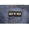 Body By Beer Patch Body By Beer Funny Iron on Patch shown on jeans