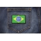 Brazil Flag Patch Brazil Flag Patch shown on jeans