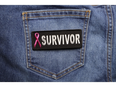 Breast Cancer Survivor Pink Ribbon Patch | Embroidered Patches