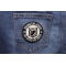 Bring Em Home Or Send US Back Small | US Military Veteran Patches Bring Em Home or Send US Back Small Iron on Patch shown on jeans