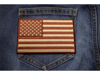Brown Subdued American Flag Patch