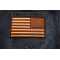 Brown Subdued American REVERSED Flag Patch Brown Subdued American REVERSED Flag Patch shown on jeans
