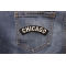Chicago Patch shown on jeans