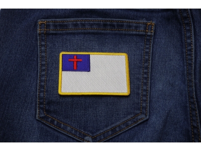 Christian Flag Small Patch | Embroidered Patches