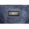 Cowboy Patch shown on jeans