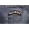 Delaware Patch Delaware Patch Iron on State Rocker shown on jeans