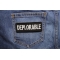 Deplorable Patch shown on jeans