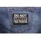 Do Not Arrest This Person Patch | Embroidered Patches Do Not Arrest This Person Funny Iron on Patch shown on jeans