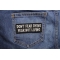 Don't Fear Dying, Fear Not Living Patch Don't Fear Dying, Fear Not Living Patch shown on jeans