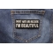 Don't Hate Me Cause I'm Beautiful Patch Don't Hate Me Cause I'm Beautiful Patch shown on jeans