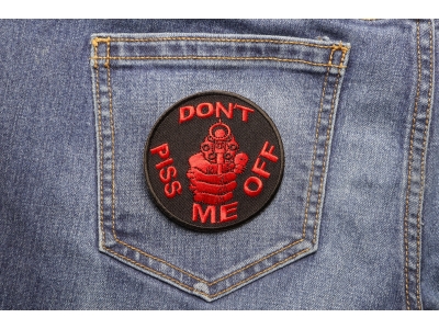 Don't Piss Me Off Gun Patch In Red | Embroidered Patches