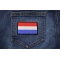 Dutch Flag Patch Dutch Flag Patch shown on jeans