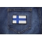 Finland Flag Patch shown on jeans