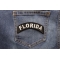 Florida Patch Iron on State Rocker shown on jeans