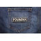 Founder Patch 3.5 Inch White Founder Patch shown on jeans