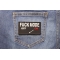 Fuck Mode On Patch shown on jeans
