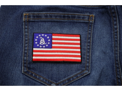 Gadsden American Flag Patch | Embroidered Patches