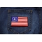 Gadsden American Flag Patch | Embroidered Patches Gadsden American Flag Patch shown on jeans