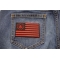 Gadsden American Flag Red Black Patch | Embroidered Patches Gadsden American Flag Red Black Patch shown on jeans