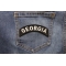 Georgia Patch Iron on State Rocker shown on jeans