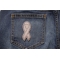 Gray Asthma and Brain Cancer Awareness Ribbon Patch Gray Asthma and Brain Cancer Awareness Ribbon Patch shown on jeans