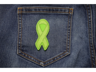 Green Ribbon Patch For Environmental Awareness