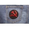 Hammer And Sickle Patch Hammer and Sickle Iron on Novelty Patch shown on jeans