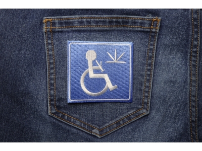 Handicap Stoner With Bong Patch | Embroidered Pot Patches