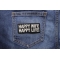 Happy Wife Happy Life Patch | Embroidered Patches Happy Wife Happy Life Funny Iron on Patch shown on jeans