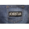 Hashtag Christian Patch shown on jeans