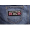 Heritage Not Hate Rebel Flag Patch shown on jeans