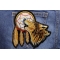 Howling Wolf Dreamcatcher Patch Medium shown on jeans