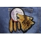 Howling Wolf Patch shown on jeans