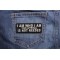 I Am Who I Am Your Approval Is Not Needed Patch | Embroidered Patches I Am Who I Am Your Approval Is Not Needed Patch shown on jeans