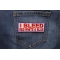 I Bleed Red White And Blue Patch I Bleed Red White and Blue Patriotic Iron on Patch shown on jeans
