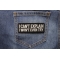 I Can't Explain I Won't Even Try Patch shown on jeans