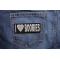 I Love Boobies Fun Patch | Embroidered Patches I Love Boobies Patch shown on jeans