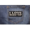 I Love President Trump Patch shown on jeans