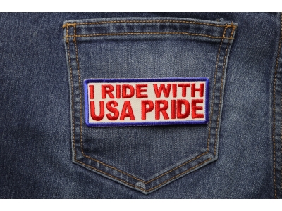 I Ride With USA Pride Patch