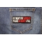 If It Wasn't For Flashbacks Funny Iron on Patch shown on jeans