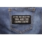 If You Can Read This You Are Too Damn Close Patch shown on jeans