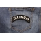 Illinois Patch Illinois Patch Iron on State Rocker shown on jeans