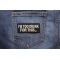 I'm Too Drunk For This Patch shown on jeans