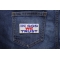 In God We Trust Patch -Red White Blue | Embroidered Patches In God We Trust Patriotic Iron on Patch shown on jeans