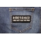 In Order to Be Insulted I would gave to Value your Opinion Iron on Morale Patch shown on jeans