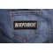 Independent  Black White 4 Inch Patch Independent Patch shown on jeans
