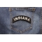 Indiana Patch Indiana Patch Iron on State Rocker shown on jeans