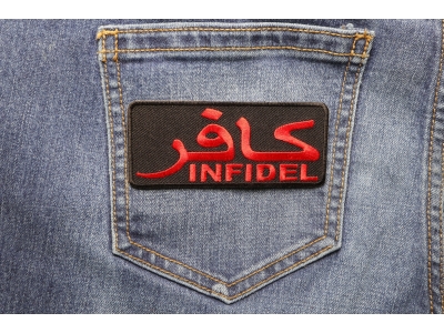 Infidel Patch Red With Arabic