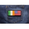 Irish American Flag Patch | Embroidered Patches Irish American Flag Patch shown on jeans